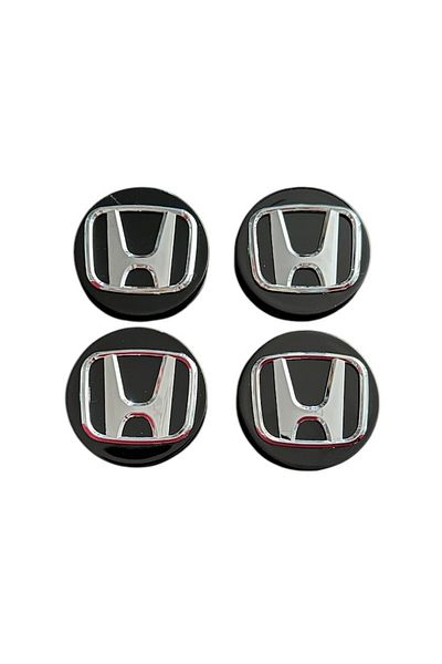 Honda Set 4 capace de jante negre 57mm