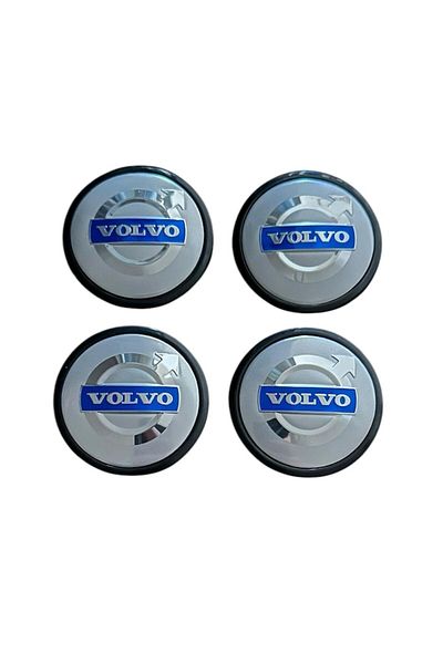 Universal Set 4 wheel caps 65mm exterior, 58mm interior Volvo compatible/replacement alloy rim
