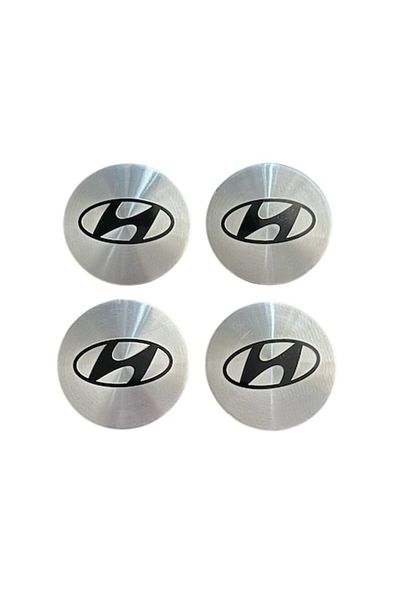 MAF Set 4 capace roti 58mm exterior, 56mm interior Hyundai argintii compatibil/inlocuitor janta aliaj