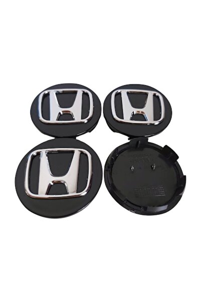 Honda Set 4 capace roată negre exterior: 58mm, interior: 57mm