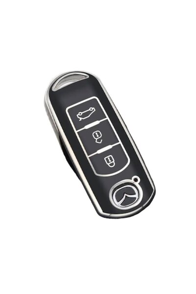 MAF Husă cheie Mazda pentru Mazda 2 3 6 Axela CX-5 CX5 CX-3 CX7 CX-9, Negru