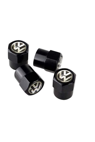 BLACK Set 4 capace pentru supapele de ventilație Volkswagen