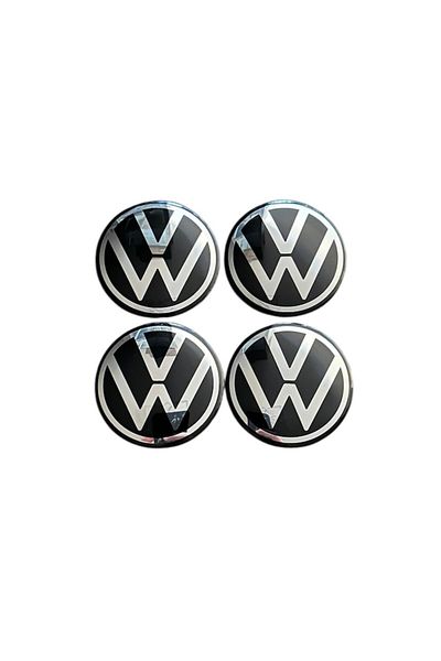 MAF Set 4 embleme stickere abtibild Volkswagen model nou din tabla (aluminiu) autoadezive 56mm pentru ca