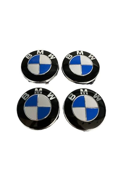 BMW Set 4 capace de jantă 56mm compatibile pentru jante seria G după 2017, alb albastru