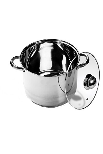 VICTRONIC Oală din oțel inoxidabil cu capac de sticlă, 4L