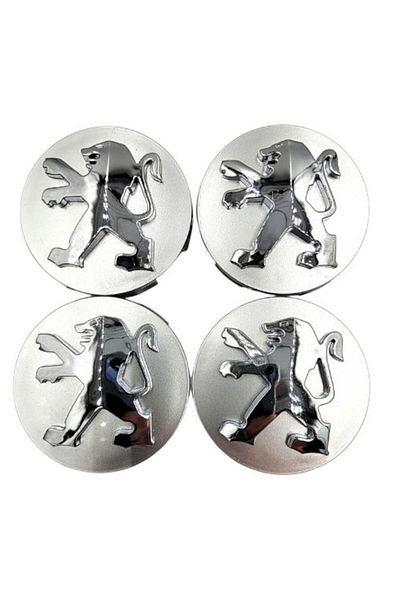 Peugeot Set 4 capace de jantă, 60 mm, argintii, 16 inch