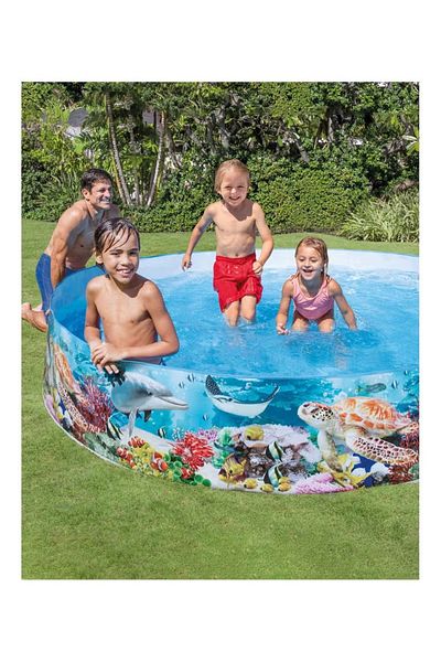 Intex حوض سباحة سنابسيت أزرق عميق 244×46 سم