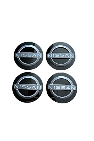 Nissan Set de 4 capace centrale pentru jante din aliaj, 63 mm, negre