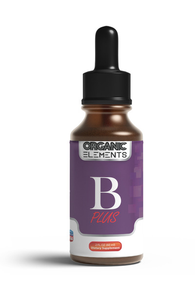 Organic Elements سائل مركب فيتامينات ب المتقدم بي بلس