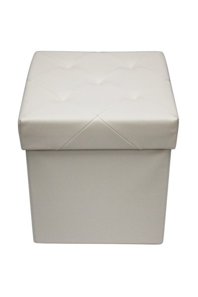 OEM Otoman pliabil cu spațiu de depozitare, 38x38x38 cm, Grunberg TB101/BEJ