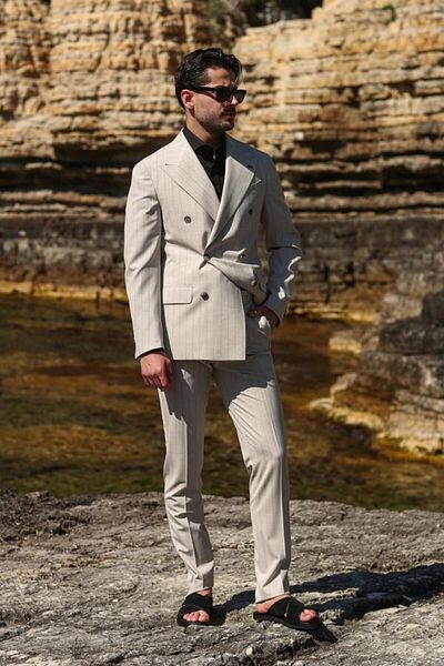 Kadir Büyükkaya Double Breasted Suit-Kab1226S