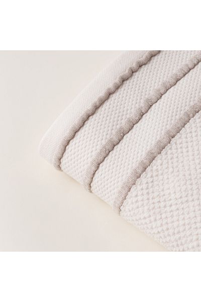 Boutique Blanche jaquard cotton bath towel, white, 140*70cm