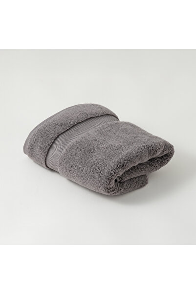 Boutique Blanche منشفة يد من القطن الدقيق، رمادية، 100*50 سم