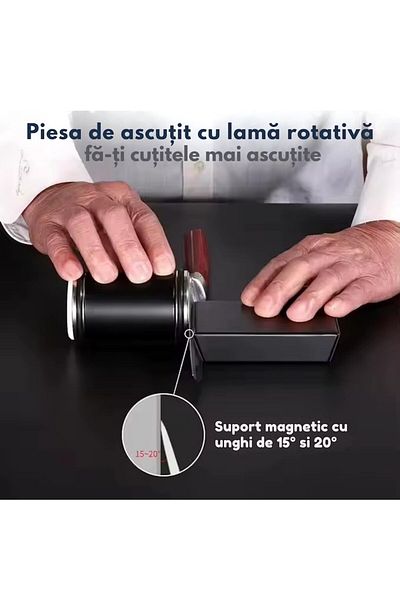 PRIMEDEO Professional Rolling Knife Sharpener PRIMEDEO, Magnetic, Diamond Stone, Multifunctional, 2 Grit (400