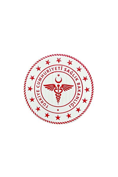 ÇUKUROVA ÜTÜ 3d Sağlık Bakanlığı 2025 Yeni Tip Arması (YUVARLAK,7CM, ARKASI C...