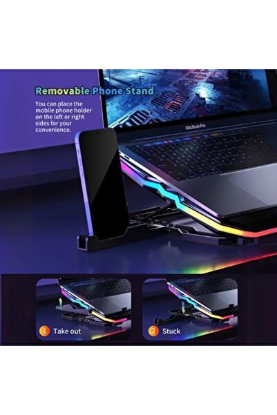 SPEARPC Laptop Cooling Pad RGB with 6 Fans - Adjustable and Anti-Slip