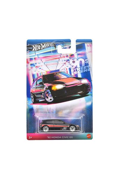 HOT WHEELS Hot Wheels, Scenă stradală anii '90, Honda Civic EG '92, 1:64, Negru