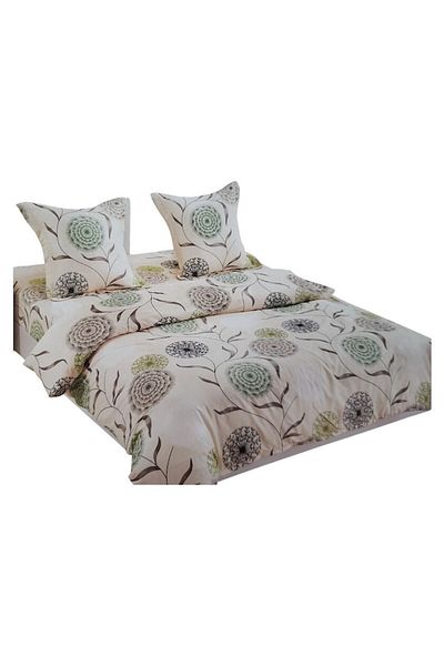OEM Double Bedding Set 4 Pieces, Cotton, 200 x 230 cm Sheet, 180 x 230 cm Duvet Cover, 2 Pillowcases 75