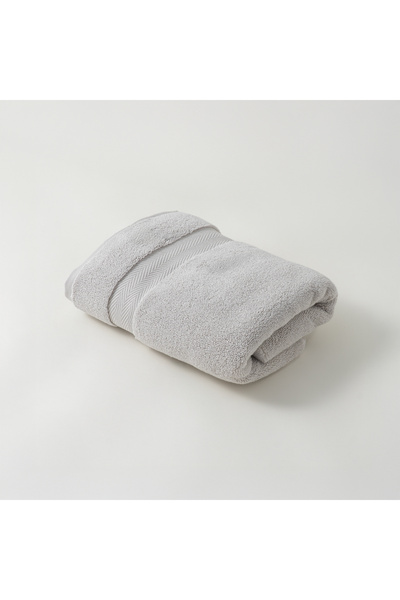 Boutique Blanche منشفة حمام من القطن الدقيق، رمادية، 140*70 سم