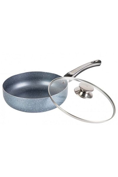 OEM Set 2 x Tigaie Aluminiu cu Interior Teflonat, Marmorat, Baza Metalica pentru Plita cu Inductie, 26 x