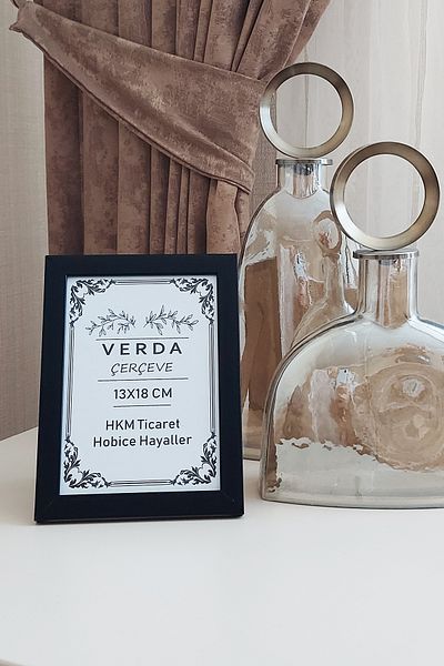 Verda Çerçeve Ramă foto 13x18 cm! Cadru decorativ de birou din PVC cu picioare din lemn!