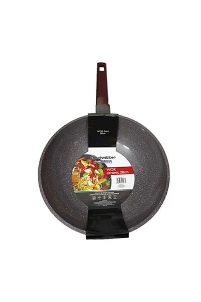SCHMITTER Tigaie aluminiu Wok, Scop®, interior ceramic 3 straturi, 28x9cm, vopsea heat resistant, m