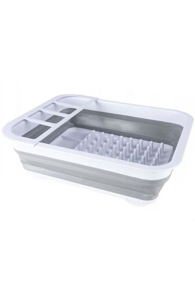Hessa Suport pliabil pentru vase cu suport pentru tacâmuri, farfurii și pahare, silicon