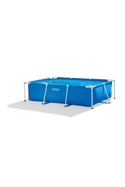 Intex حوض سباحة مستطيل الشكل فوق الأرض - 220 × 150 × 60 سم