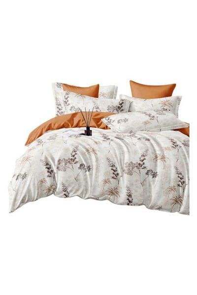 OEM Elegant Double Bed Linen Set, 6 Pieces, Cotton Finet