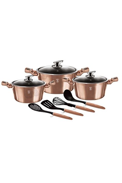 Berlinger Haus Set oale marmorate 10 piese Berlinger Haus, BH-6151, Roz auriu