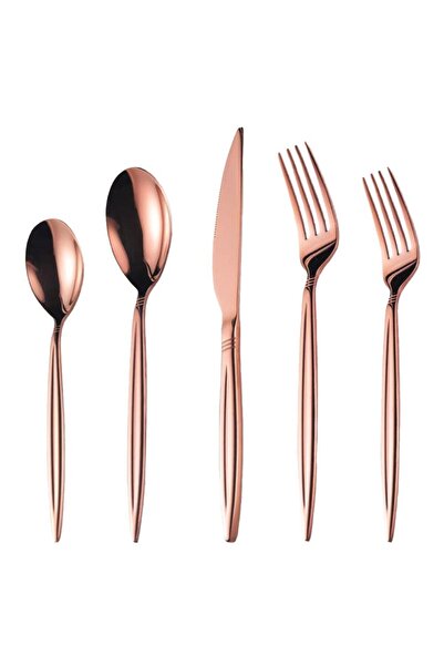 OEM Set 2 x 30 Pieces Stainless Steel Cutlery in Rose Gold, Grunberg