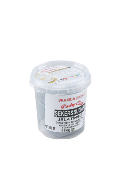 TT Tahtakale Toptancıları Sugar Sugar Sugar Dough Pastry Decoration Dough 500 Gr Gray
