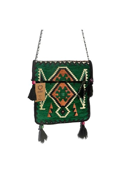 Cotomag Kilim Messenger Bag, Contemporary Pattern 35 x 30 cm