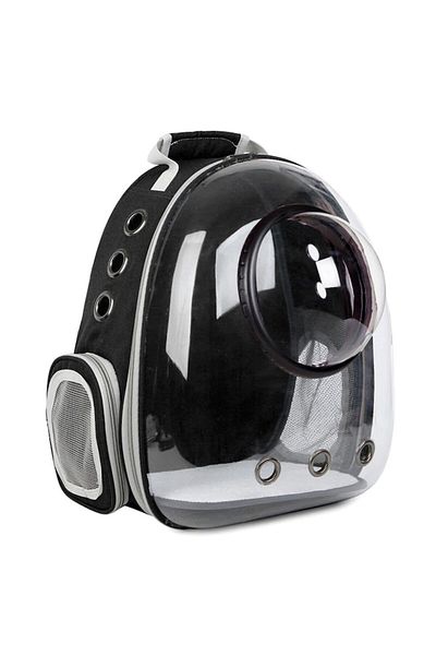 ANGMAD Rucsac Transport Animale ANGMAD, 43 x 33 x 25 cm, Geam Transparent, 9 Gauri de Ventilatie, Lesa de S