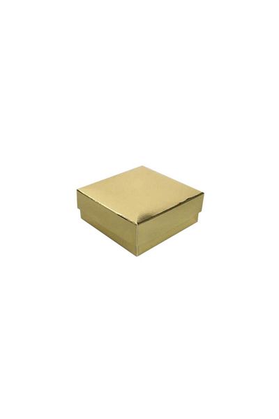 TT Tahtakale Toptancıları Complete Carton Box Solid Color 6X6X2.5 cm (25 Units) Gold