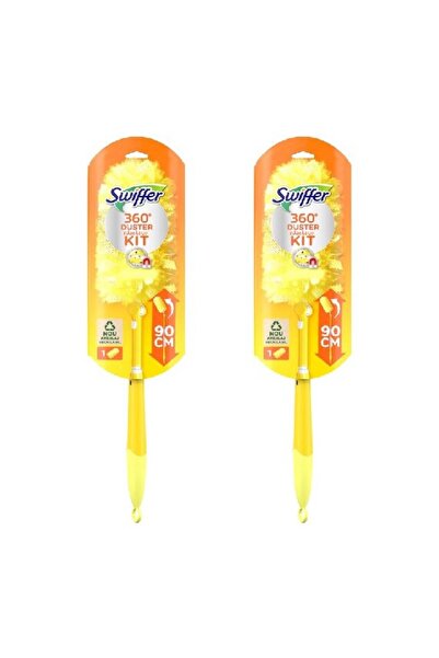 Swiffer Set 2 Pamatuf pentru curatarea prafului Duster 360, 1 Maner scurt + 1 Rezerva