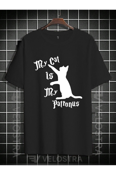 Velostra Μπλουζάκι Unisex My Cat με τύπωμα oversized