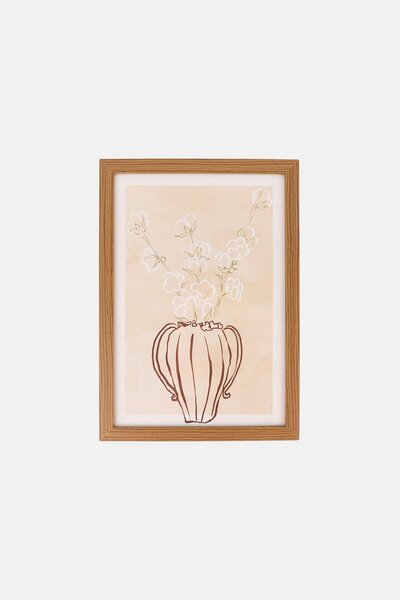 Muy Mucho Wooden Poster With Frame, Multicolor