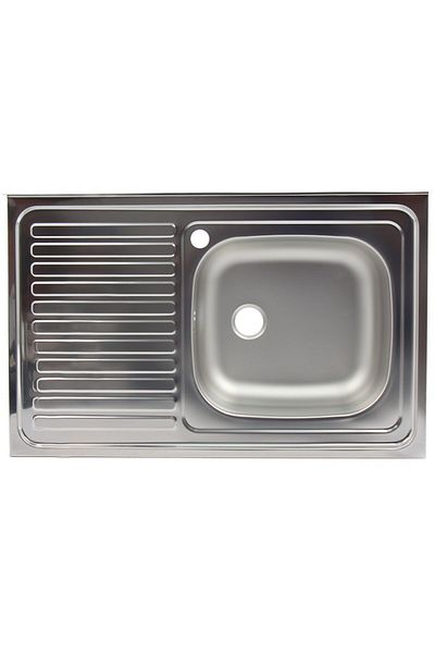 OEM Chiuvetă pentru corp + racord flexibil de scurgere Z-INOX ZLN-0193DR, Oțel inoxidabil anticalcar, Bază dreapta