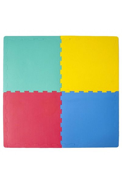 Nebunici Puzzle foam mat, non-slip, thermal insulated, 4 large pieces, EVA foam, 60 x 60 x 1 cm piece size