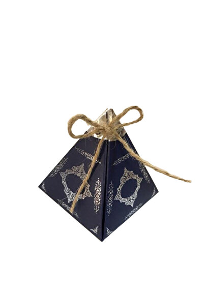 TT Tahtakale Toptancıları Karton Lokumluk Gümüş Saray Desenli Piramit Modeli ...