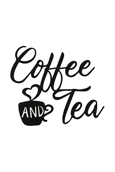 Mirfa Wooden Wall Art With Self Adhesive Base - Black (Coffee And Tea)