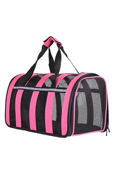 ANGMAD Geantă de transport pentru animale de companie – Roz neon, 42 × 24 × 25 cm