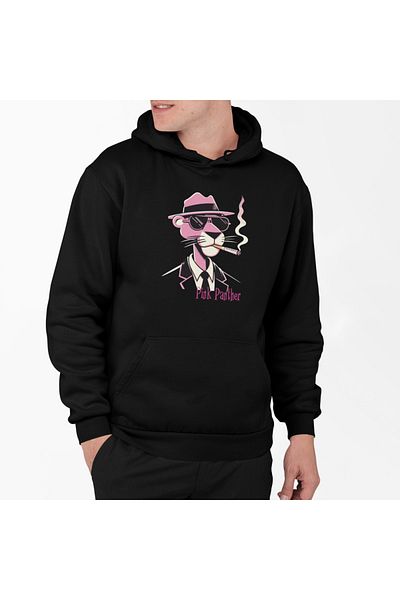 MAGORS Stylish and Comfortable Panther Design Unisex Cotton Hooded Sweatshirt