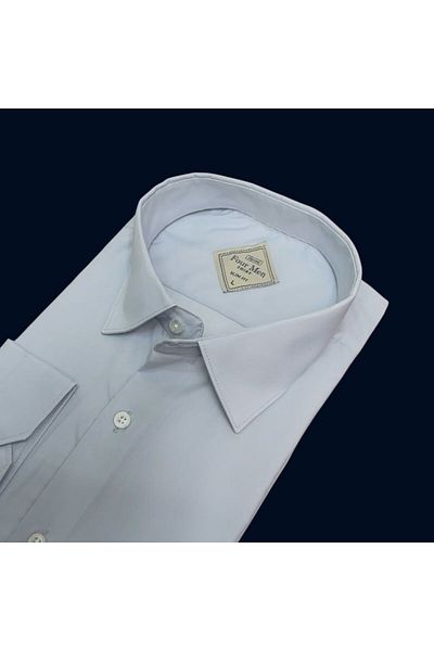 GÖMLEK GALERİSİ Slim Fit Slim Fit Plain Long Sleeve Men's Shirt