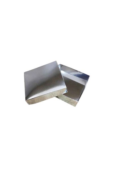 TT Tahtakale Toptancıları Complete Cardboard Box 10X10X3 cm (25 Pieces) Silver