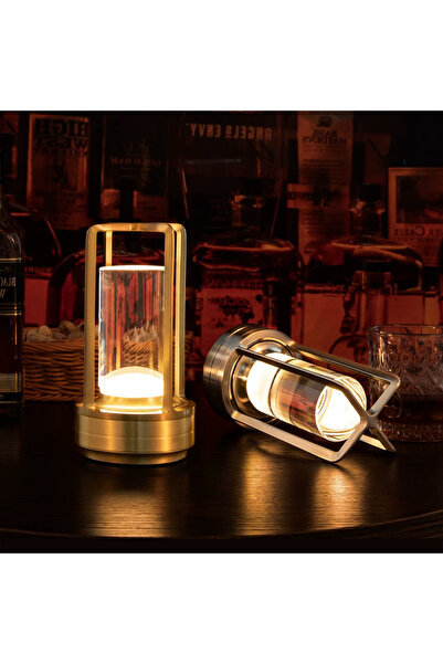SHIPMENT Şarjlı Dokunmatik LED Masa Lambası Retro Ayarlanabilir Dekoratif 3 M...
