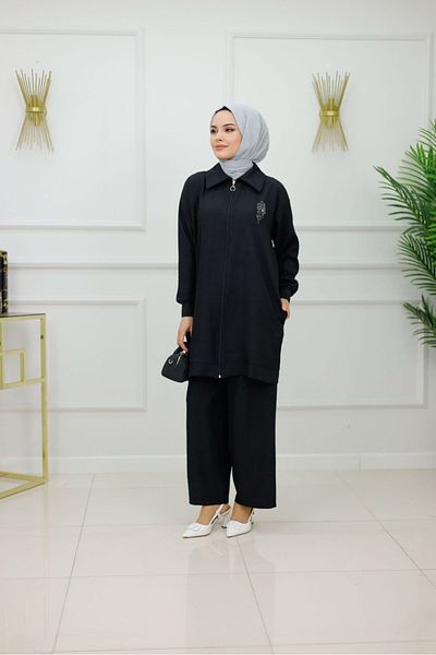VALENS BOUTİQUE Women's Hijab Set 2 Piece Pants & Tunic Set