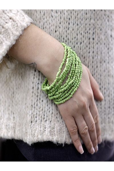 Cotomag Brown Wooden Clasp Bracelet