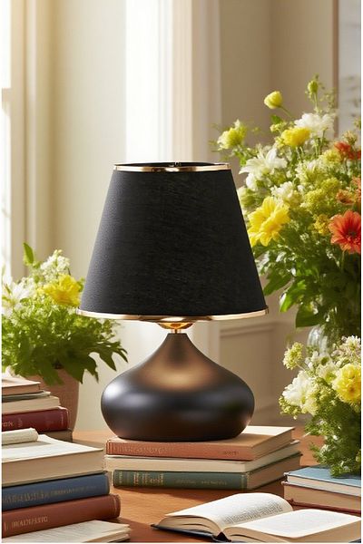 571 Store Elipse Table Lamp Shade Metal Body Fabric Head Lighting